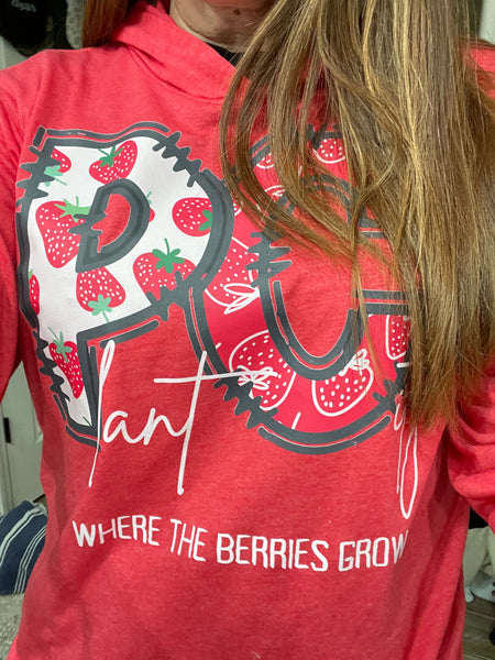 Long sleeve-Where the Berries Grow-PC tee-toddler to Adult