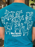 Mini Friends Farm- Comfort Colors Blue Topaz Tee