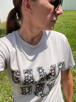 Floral Football Game Day Tee