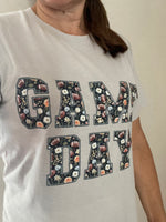 Floral Football Game Day Tee