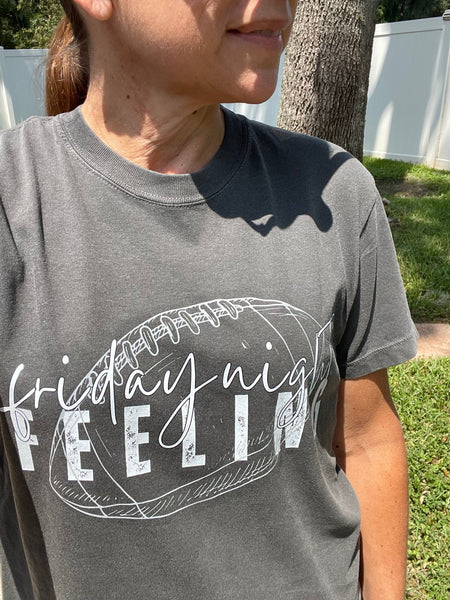 Friday Night Feeling Football Boxy Crop Tee